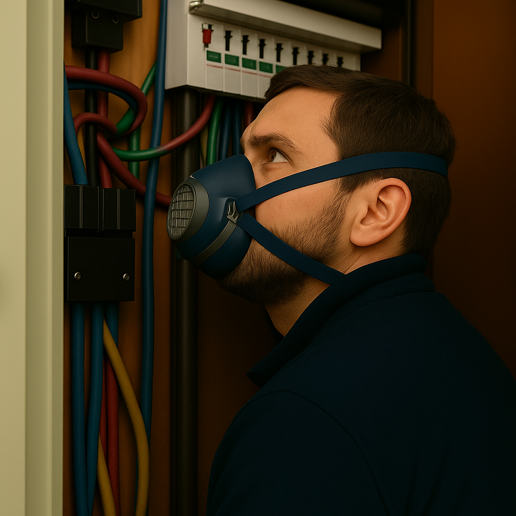 Expert asbestos assessor inspecting property at Old Oak Common,Hammersmith and Fulham